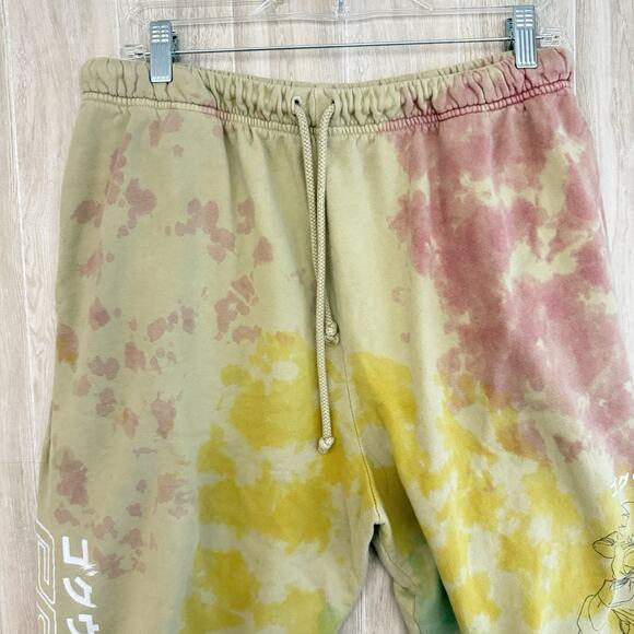 Primitive x Dragon Ball Super Goku Pants Men’s Small Crop Yellow Washed Fleece - Picture 8 of 16